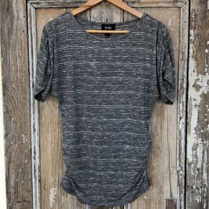 🤑by & by sparkle short sleeved top w/ruching